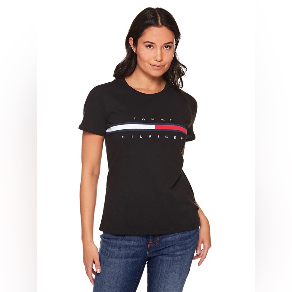 Tommy Hilfiger ✨️ Women’s Black Cotton T-shirt Size XXS